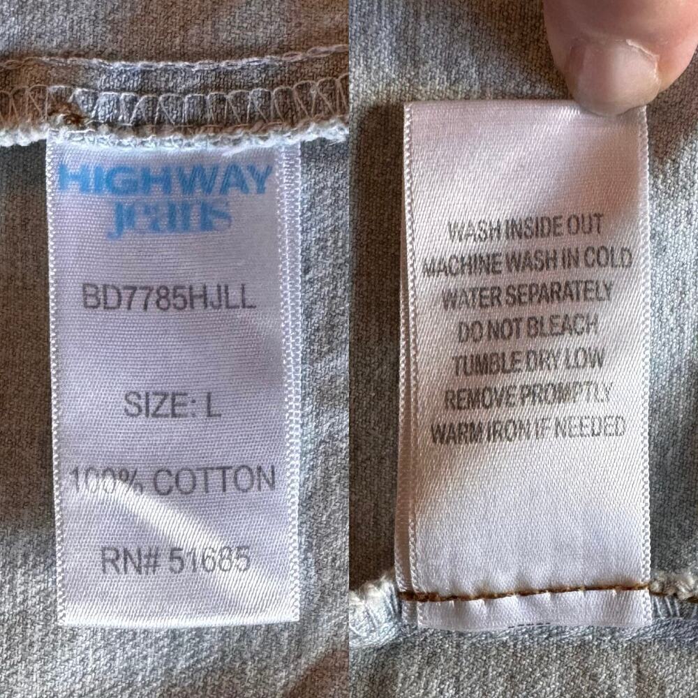Highway Jeans Denim Jacket Distressed Lightwash, Women's Size L - Picture 8 of 8